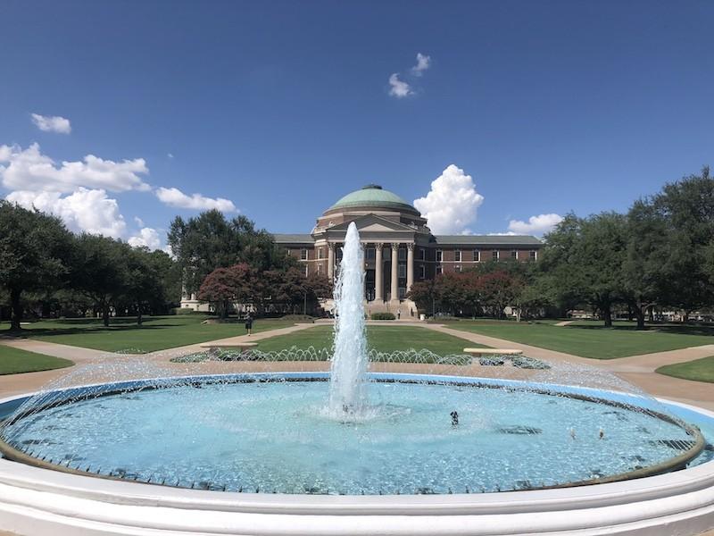 Dallas Hall Lawn one week before the First Boulevard. Photo credit: Grace Valentine
