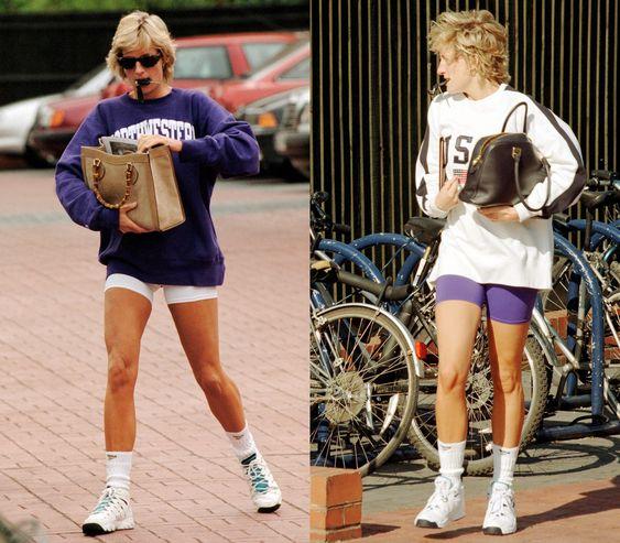 Princess Diana in bike shorts