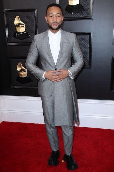 John Legend at 62nd grammy awards red carpet Mandatory Credit: Photo by Matt Baron/Shutterstock (10532336ky) John Legend 62nd Annual Grammy Awards, Arrivals, Los Angeles, USA - 26 Jan 2020