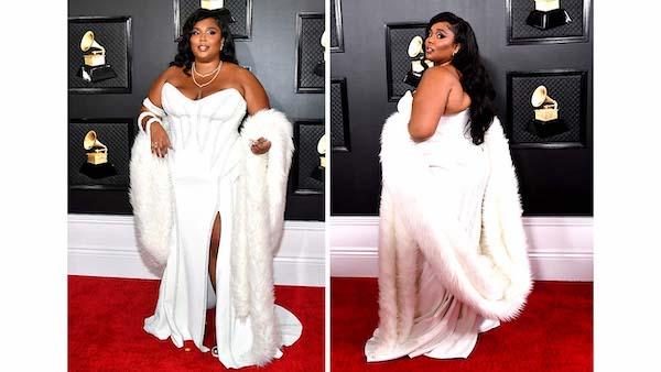 Lizzo at 62nd grammy awards red carpet