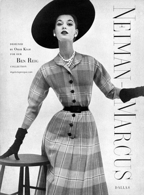 Barbara Muller models for a Neiman Marcus 1952 ad campaign.