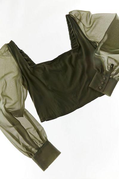 UO Lena Sheer Sleeve Square Neck Blouse from Urban Outfitters ($59)