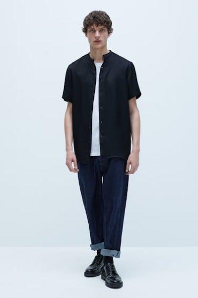 FLOWY SHORT SLEEVE SHIRT from Zara ($39.90)