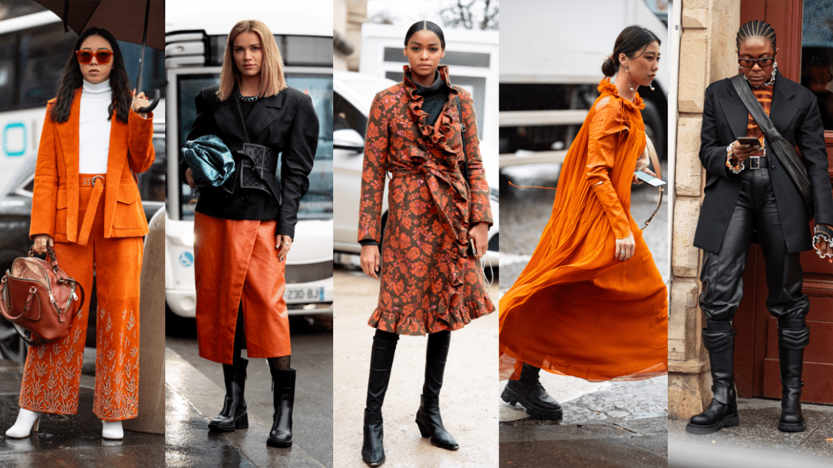 Orange at Paris Fashion Week for Fall 2020 Photo credit: Fashionista.com