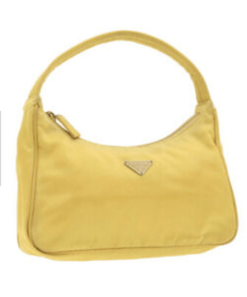 Prada Nylon Hand Pouch Yellow