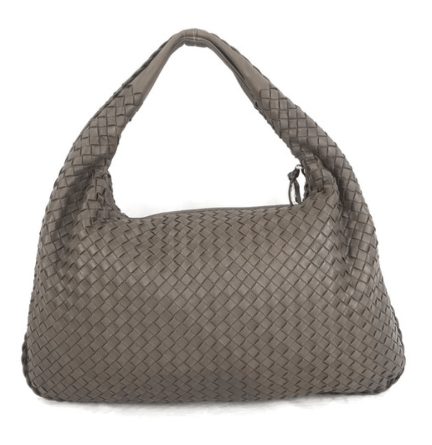Bottega Veneta Intrecciato Woven Brown Lambskin Leather - $862.00