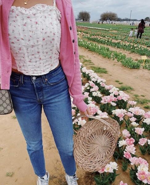LL in the tulip field Photo credit: Lauren Lemieux