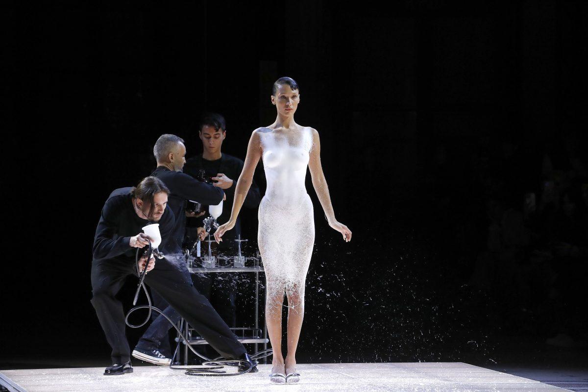 The Star of Paris Fashion Week: Bella Hadid's Spray-On Dress